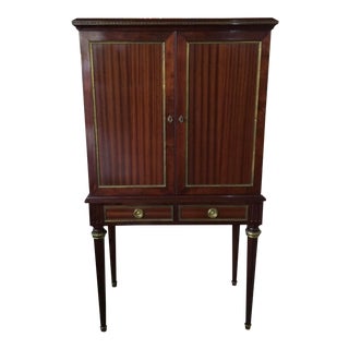 Louis XVI Style Mahogany Bar Cabinet For Sale