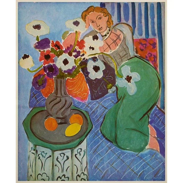 1940s 1940s After Henri Matisse "Blue Odalisque", Vintage Period Full-Color Swiss Print For Sale - Image 5 of 6