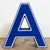 Vintage Blue Plastic Illuminated Letter A, 1970s For Sale - Image 6 of 15