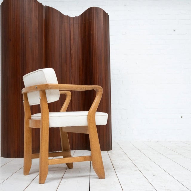 Mid-Century Modern Armchair by Guillerme et Chambron for Votre Maison, 1950s For Sale - Image 3 of 7