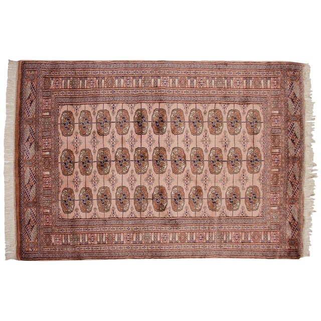 Textile Vintage Fine Bokhara Rug - 4'1" X 5'11" For Sale - Image 7 of 7