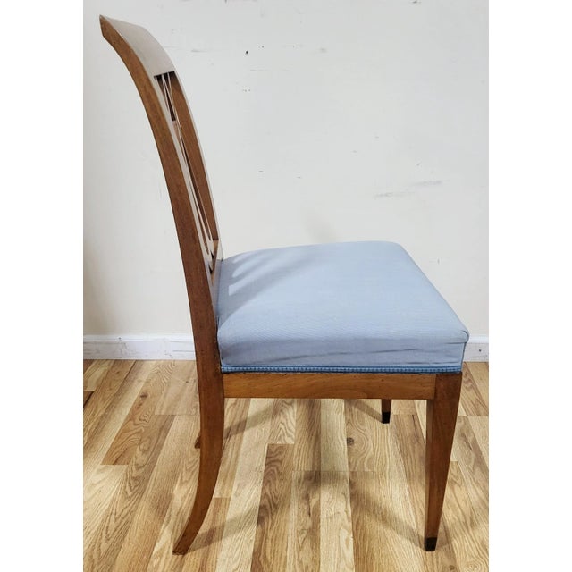 Brown Set of 6 Antique Austrian / German Carved Biedermeier Style Dining Chairs For Sale - Image 8 of 11