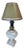1940s French Painted Metal Table Lamp With Wax Shade. For Sale