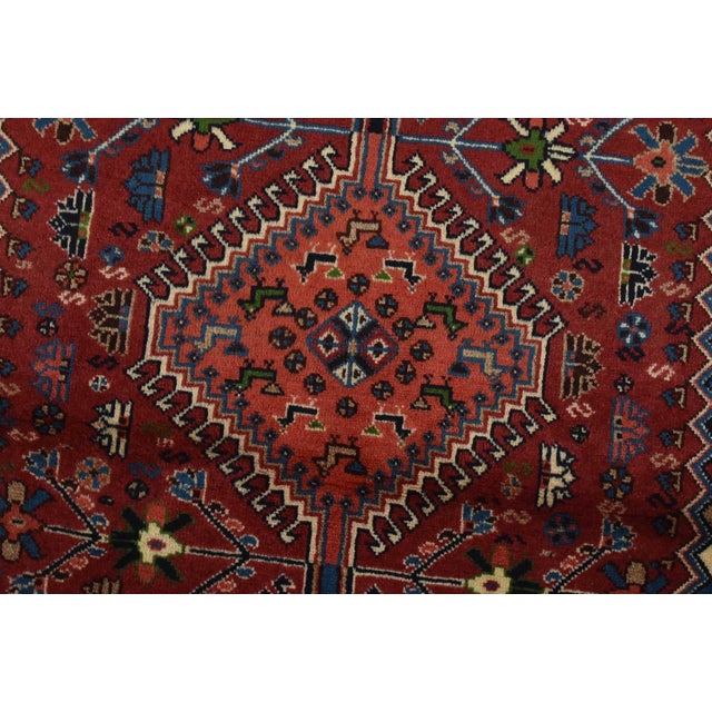 Yalameh Runner 2’9” X 9’9” Red Wool Vintage Tribal Hand-Knotted Rug For Sale - Image 4 of 13