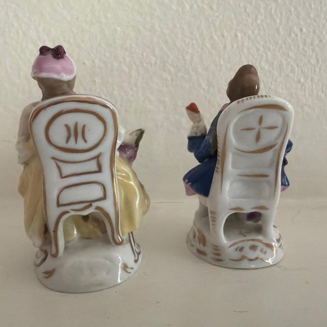 Two Antique Figurines Made by Sitzendorf In Germany - Late 19th / Early 20th For Sale - Image 4 of 6