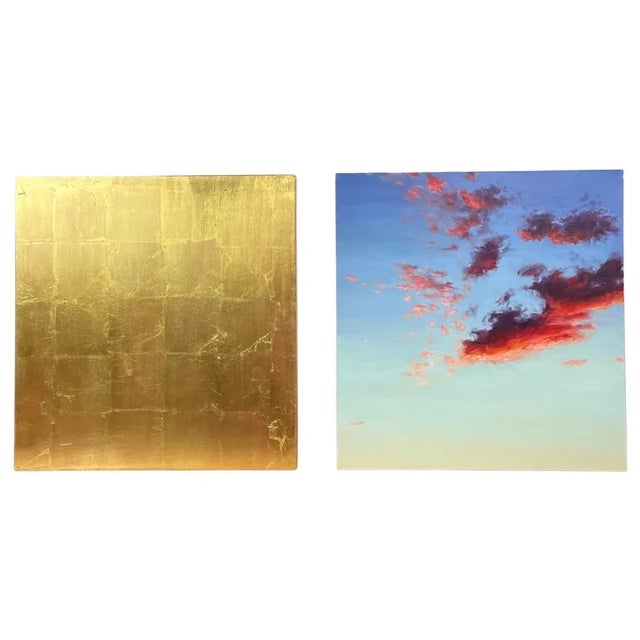 Jim Thalassoudis (Australian, B. 1962) "Evening Sky #3" Diptych, Signed (Oil on Canvas/Board) For Sale - Image 9 of 9