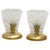 Mid-Century Modern 1950s Petite Italian Brass + Murano Glass Table Lamp - 2 Available For Sale - Image 3 of 13
