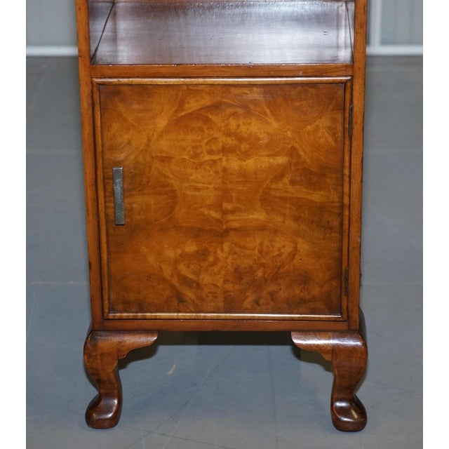 Wood Burr Walnut Bedside Cupboards or Lamp Tables from Waring & Gillows, 1932, Set of 2 For Sale - Image 7 of 18