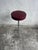 Metal Vintage Industrial Bar Stools with Burgundy Seats, 1980s, Set of 3 For Sale - Image 7 of 8