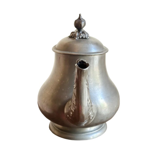 James Allan Sheffield Genuine Pewter Tea Pot, Circa Late 1700s For Sale - Image 4 of 7