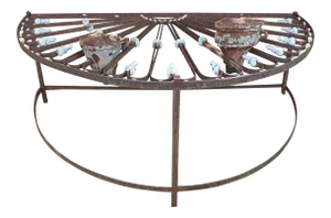 19th Century Mid-French Iron Fan Light Converted Table