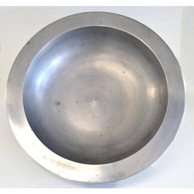 1970s Michael Graves Signed Aluminum Decorative Bowl Centerpiece by Michael Aram For Sale - Image 9 of 12