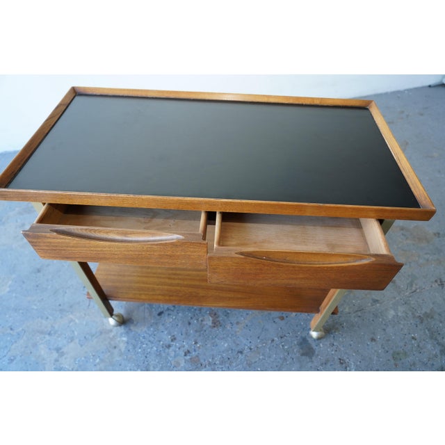 American of Martinsville 1950s American of Martinsville Mid-Century Modern Bar Cart or Serving Cart For Sale - Image 4 of 12
