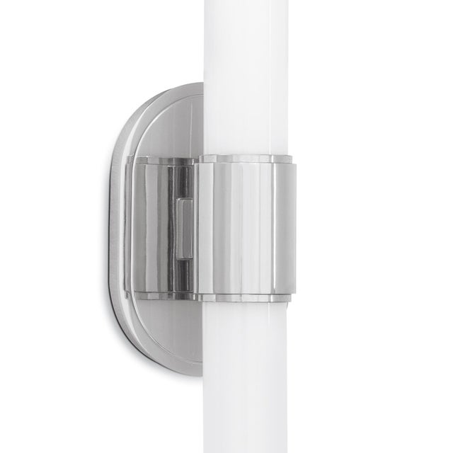 Contemporary Regina Andrew Dixon Cylindrical Sconce Double, Polished Nickel For Sale - Image 3 of 6