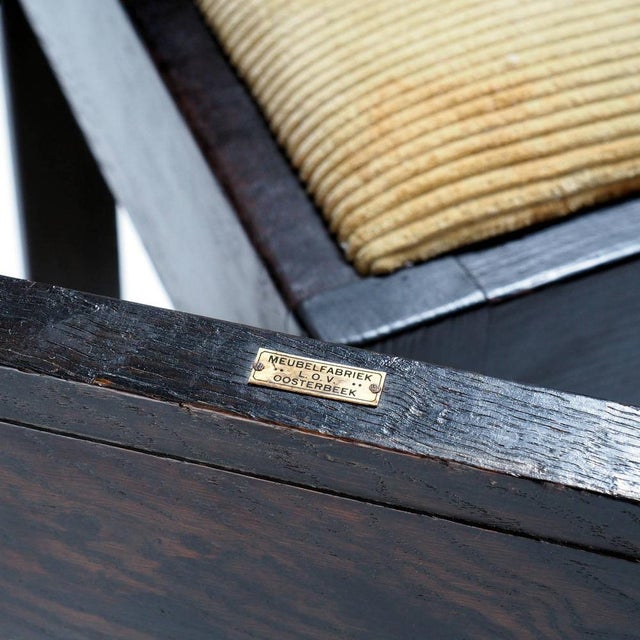 Large Dining Table with Chairs from l.o.v. Oosterbeek, the Netherlands, 1920s, Set of 7 For Sale - Image 14 of 15