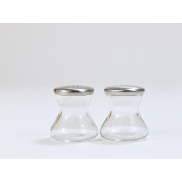 Mid-Century Salt Pepper Shakers with Tray attributed to Wilhelm Wagenfeld for WMF, 1950s, Set of 3 For Sale - Image 9 of 18