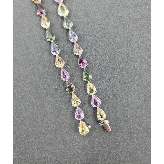 59.92 Ct Natural Ceylon No Heat Sapphire Necklace For Sale In Chicago - Image 6 of 10