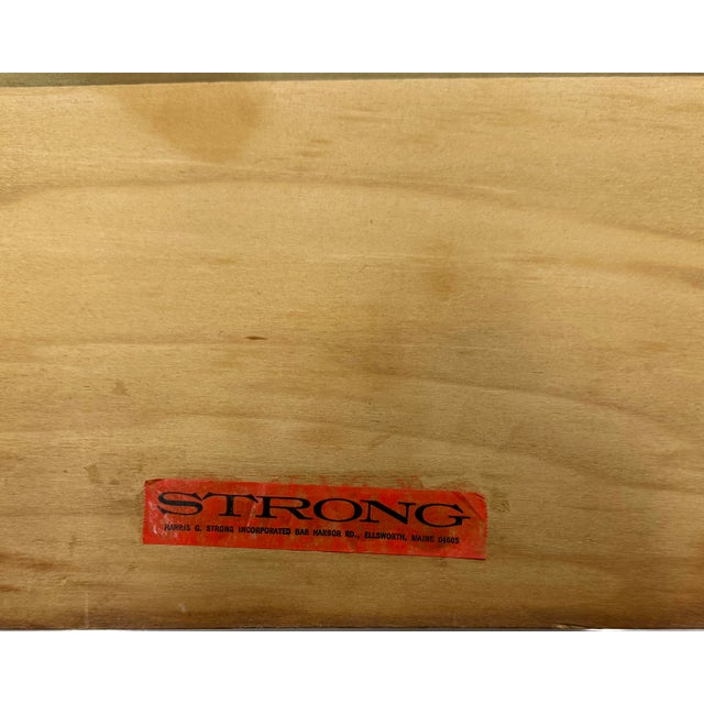 Wood Mid-Century Modern Harris Strong Triptych Tile Wall Plaque of a Fishing Village For Sale - Image 7 of 8