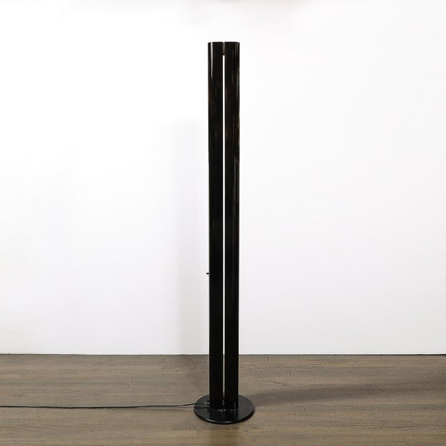 Mid-Century Megaron Black Enamel Floor Lamp by Gianfranco Frattini for Artemide For Sale - Image 11 of 12