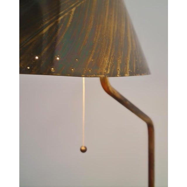 Mid-Century Modern 1950s Paavo Tynell Finnair Commissioned Table Mounted Brass Lamp For Sale - Image 3 of 12
