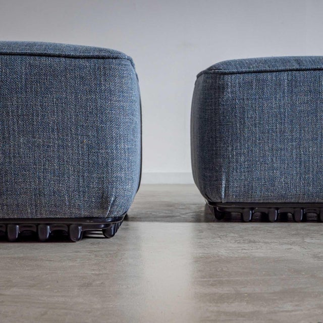 1970s A pair of Trico ottomans from the Trico series by Ammannati & Vitelli for Brunat For Sale - Image 14 of 18