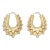 Textured Oval Hoop Earrings Vintage 14k Yellow Gold Drops Estate Jewellery - 2 Pieces For Sale