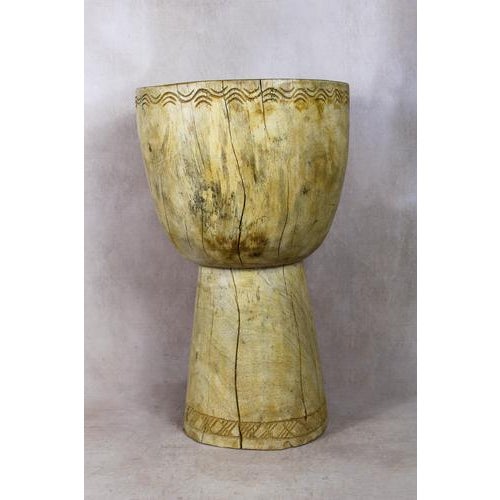 Tapered Wooden Side Table For Sale - Image 5 of 5