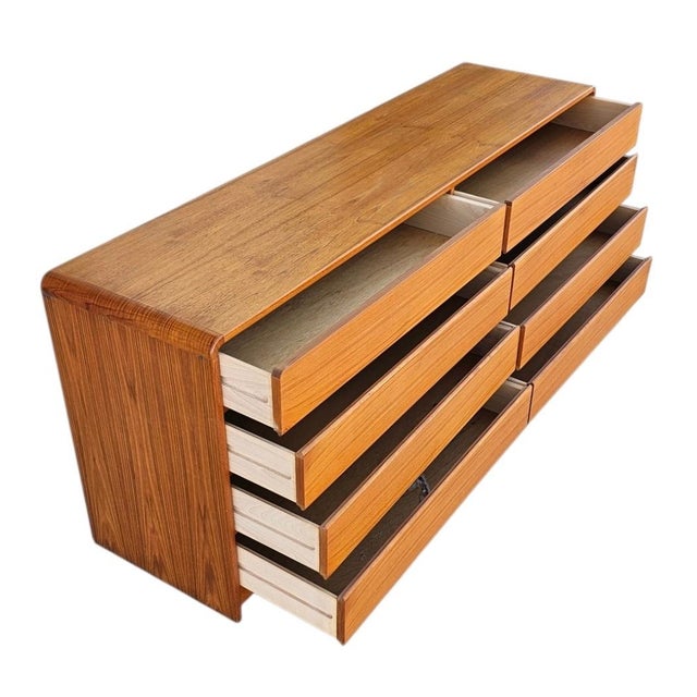 Mid Century Danish Teak Lowboy Dresser by Arne Wahl Iversen for Vinde Mobelfabrik For Sale - Image 10 of 18