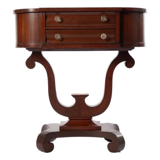 Empire Style Mahogany Sewing Stand For Sale