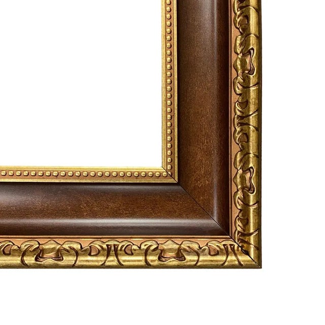 English "Celebrated Sportsman" Framed Print on Canvas in Brown and Antiqued Gold Frame- a 13" X 22" Framed to 19" X 29" For Sale - Image 3 of 5