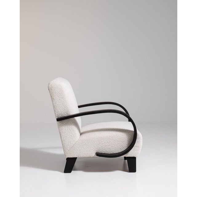 Mid 20th Century France Cream Wood Armchair For Sale - Image 9 of 11