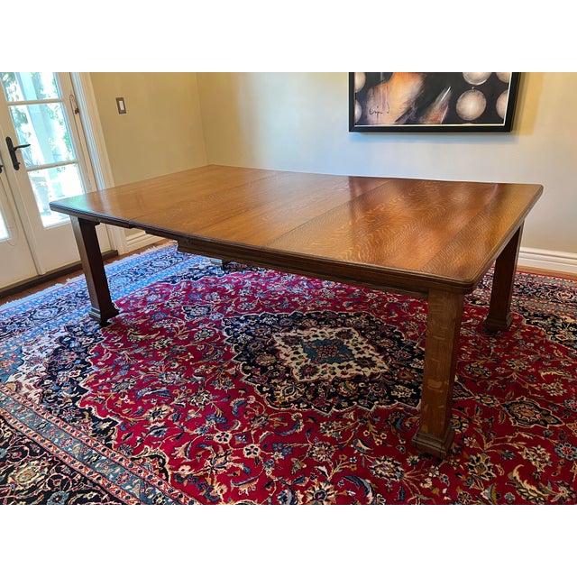 English English Expanding Wind Out Dining Table With Joseph Fitter Screw Expander (Late 19th Century) & 5 Chairs For Sale - Image 3 of 15