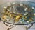 1950s Gilt Table With 24 Tole White Roses & Leaves Glass Top Italian Hollywood Regency For Sale - Image 5 of 9