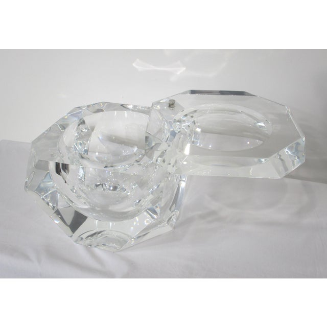 Mid-Century Modern Gem Lucite Ice Bucket by Alessandro Albrizzi Italy For Sale - Image 3 of 9