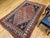 1900 - 1909 Vintage Persian Qashqai Tribal Area Rug, Hand-Knotted Wool, Geometric Pattern, 5x7, Rust & Navy For Sale - Image 5 of 16