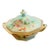 Vintage Chinoiserie Adams Calyx Ware Metz Aqua Blue Octagonal Covered Serving Dish For Sale