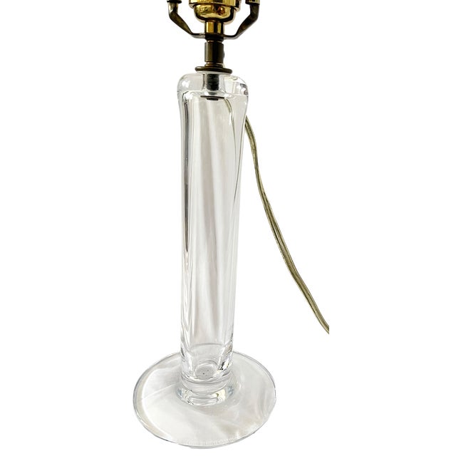 Simon Pearce Simon Pearce Hand-Blown Crystal Column Table Lamp, Signed, Circa 2000 For Sale - Image 4 of 12