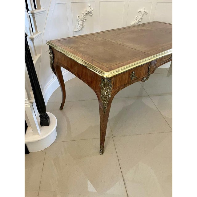 Large Antique Victorian Kingwood Desk, 1850 For Sale - Image 10 of 18