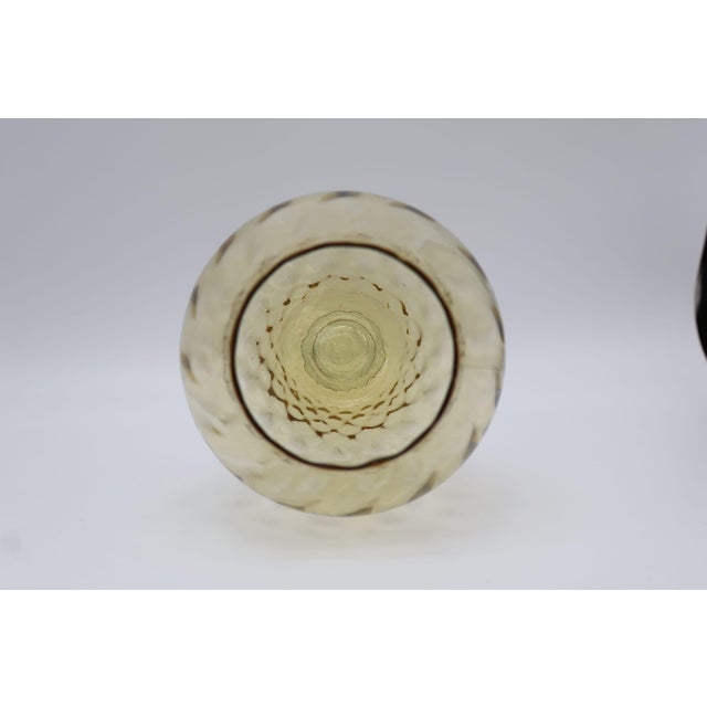 Mid-Century Modern Amber Glass Brandy Snifter Vase by Empoli, Italy, 1960s For Sale - Image 4 of 6