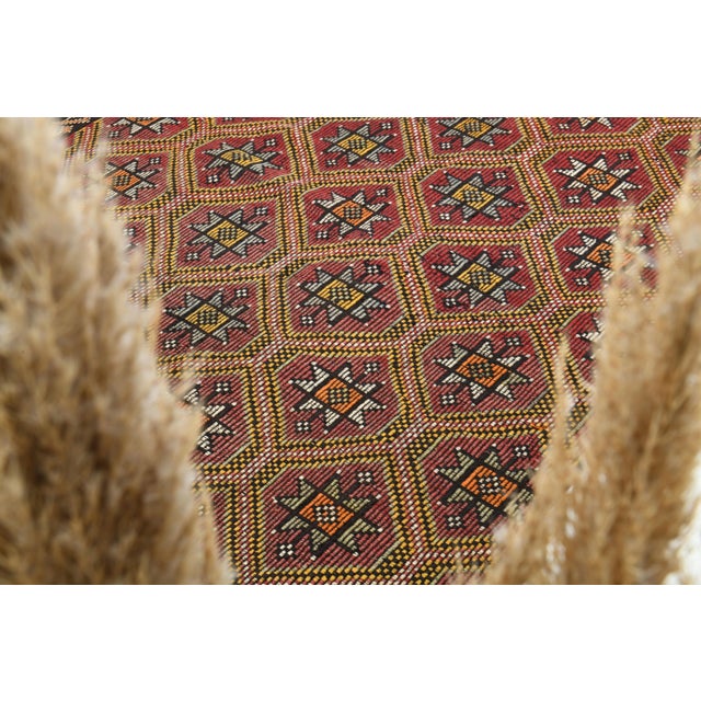 1970s Vintage Turkish Hand-Knotted Wool & Cotton Red Area Rug For Sale - Image 9 of 12