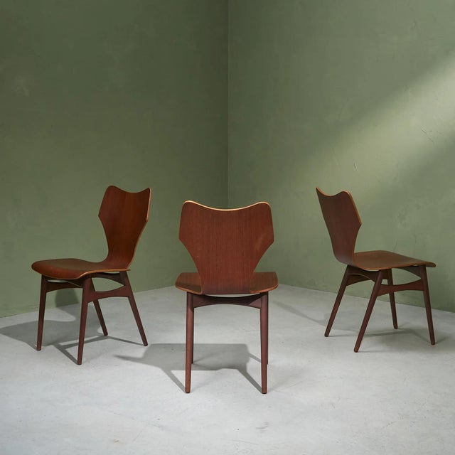 Dining Chairs in Teak and Plywood, Scandinavia, Set of 6 For Sale - Image 4 of 11