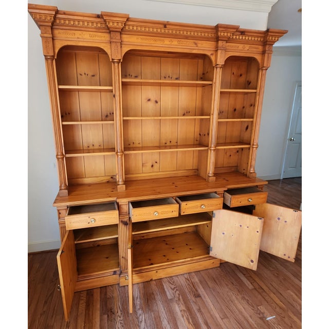 Late 20th Century Late 20th Century Hickory Chair Pine Bookcase and Cabinet For Sale - Image 5 of 8