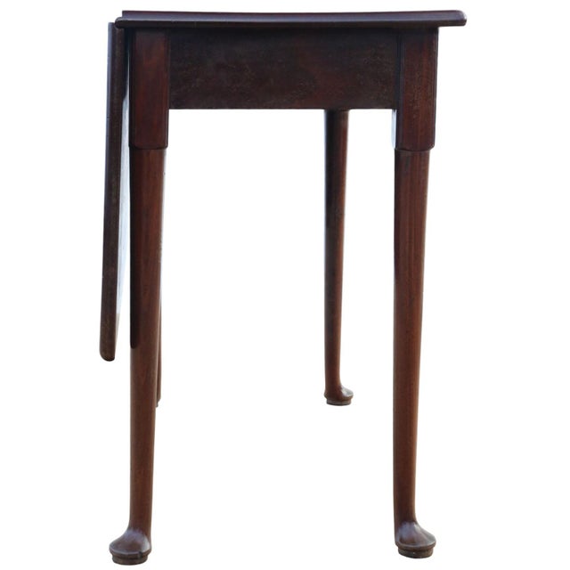 Wood Antique Georgian Mahogany Gateleg Drop-Leaf Dining Table, 1800s For Sale - Image 7 of 10