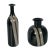 Tapio Wirkkala Black Murano Glass and White and Golden Enamel Vases Attributed to Tapio Wirkkala, 1960s, Set of 2 For Sale - Image 4 of 4
