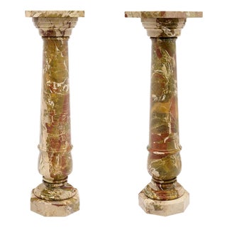 Antique Breccia Pontifica Marble Columns, Italian, Circa 1910 For Sale