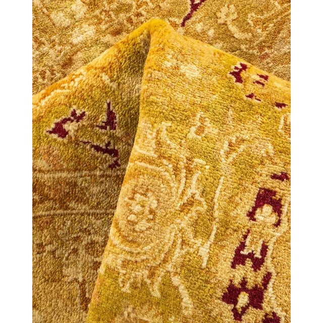 Textile Mogul, One-of-a-Kind Hand-Knotted Area Rug in Green, 6' 1" x 8' 9" For Sale - Image 7 of 8