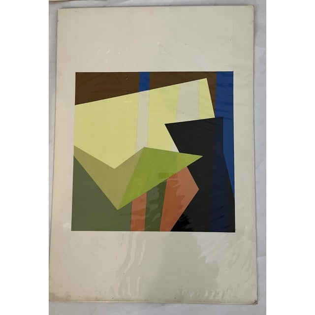 Set of 5 1988 Abstract Silkscreen Studies by Gidon Ben Dor For Sale - Image 4 of 8