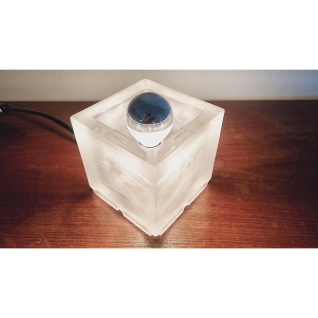 Mid-Century Table Lamp Ice Glass Cube from Peill & Putzler, Germany, 1970s For Sale - Image 14 of 16