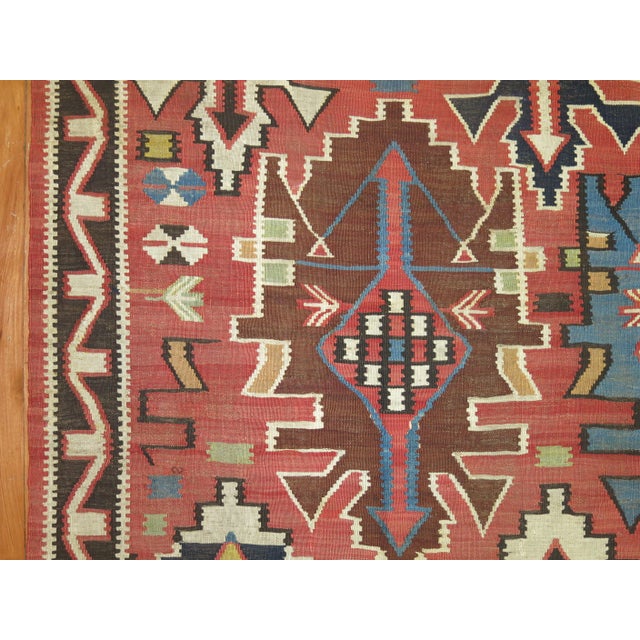 Tribal Antique Caucasian Geometric Kilim For Sale - Image 17 of 18