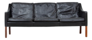 Model 2209 Sofa in Leather by Børge Mogensen for Fredericia, 1970s
